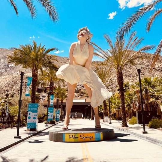 The Forever Marilyn a giant statue of Marilyn Monroe designed by Seward  Johnson in front of the Palm Springs Art Museum. - Palm Springs,  California, U Stock Photo - Alamy