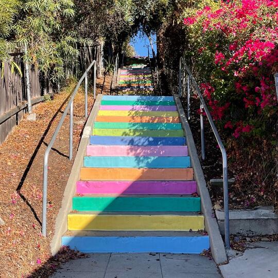 colorful stairs