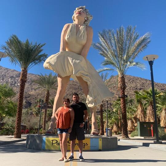 The Forever Marilyn a giant statue of Marilyn Monroe designed by Seward  Johnson in front of the Palm Springs Art Museum. - Palm Springs,  California, U Stock Photo - Alamy