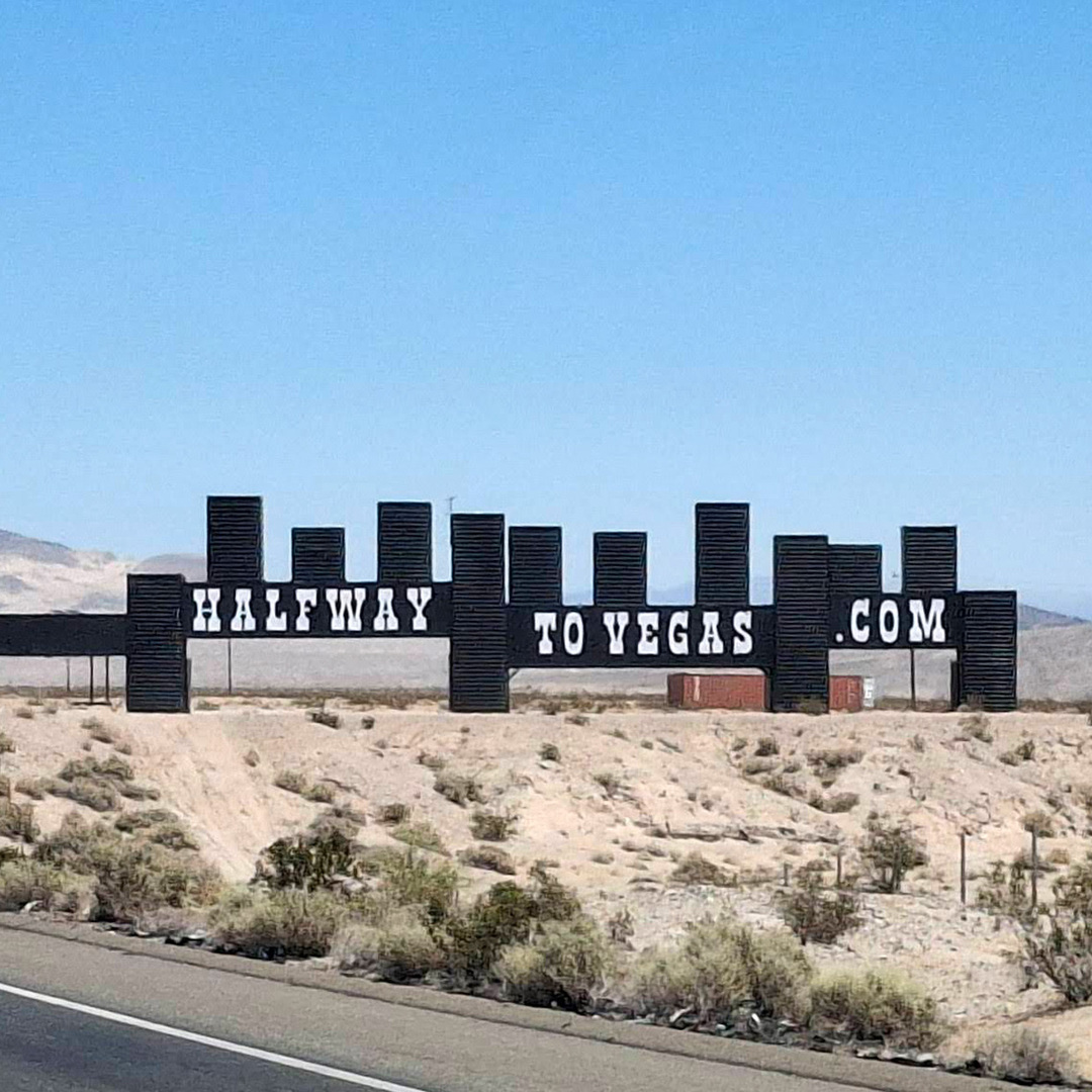 Halfway to Vegas Sign